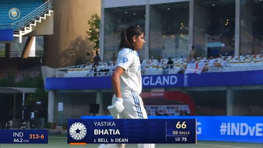 IND-W vs ENG-W 2023, 1st Test: Yastika Bhatia Wicket