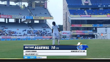 IND vs SA 2019, 3rd Test, Day 1: Mayank Agarwal Wicket