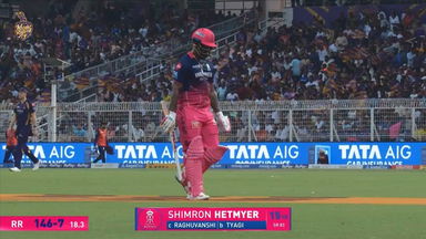 IPL 2026 M28: KKR vs RR - Shimron Hetmyer Wicket