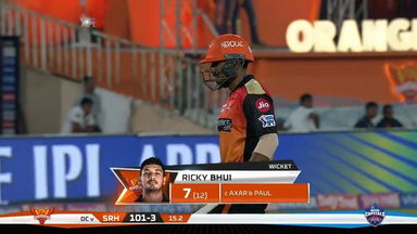 M30: SRH vs DC – Ricky Bhui Wicket