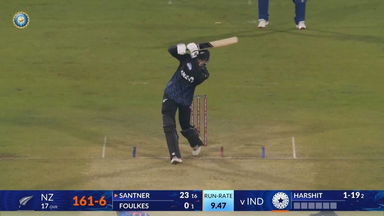 IND vs NZ 2026, 2nd T20I: Mitchell Santner Six