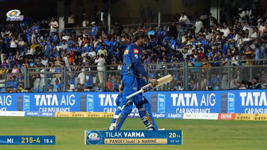 IPL 2026 M02: MI vs KKR - Tilak Varma Wicket