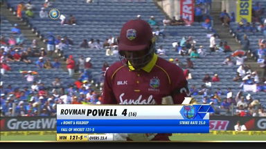 IND vs WI 2018, 3rd ODI: Rovman Powell Wicket