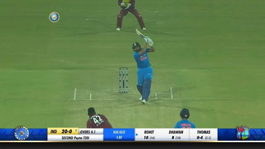 IND vs WI 2018, 2nd T20I: Rohit Sharma Six