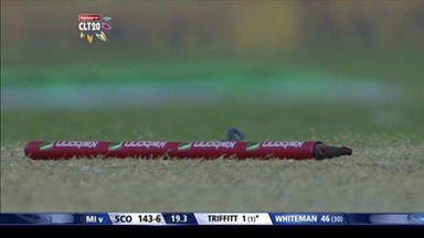 CLT20 2013 M19: SCO vs MI  –   Fall Of Wickets