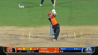 M09: MI vs SRH  – Jonny Bairstow Six