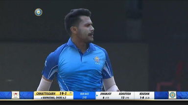 Vijay Hazare Trophy 2019-20, KAR vs CGARH, SF 1: Fall of wickets