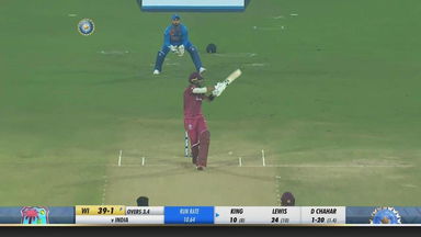 IND vs WI 2019, 1st T20I: Brandon King Six