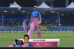 M51: RR vs MI – Shivam Dube Wicket