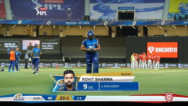 M36: MI vs KXIP – Rohit Sharma Wicket