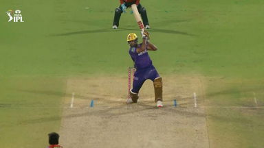 IPL 2025 M68: SRH vs KKR - Harshit Rana Six