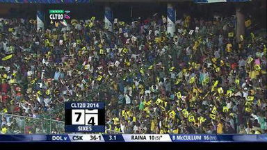 M8: DOL vs CSK –  Suresh Raina Six