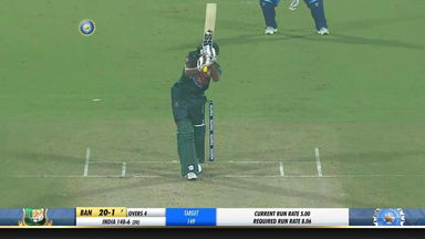 IND vs BAN 2019, 1st T20I: Mohammad Naim Six