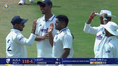 IND A vs AUS A 2026, 1st Test: Australia A 2nd Innings Fall of Wickets