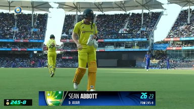 IND vs AUS 2023, 3RD ODI: Sean Abbott Wicket