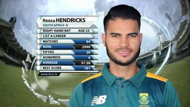 India 'A' vs SA 'A' - 6th ODI : Reeza Hendricks - 76 (109)