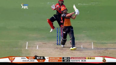 M11: SRH vs RCB –  Jonny Bairstow Six