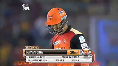 M27: KXIP vs SRH – Naman Ojha Wicket