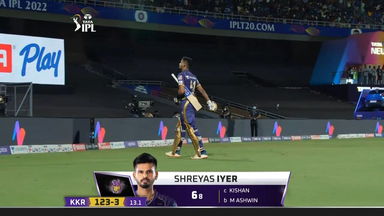 M56: MI vs KKR – Shreyas Iyer Wicket