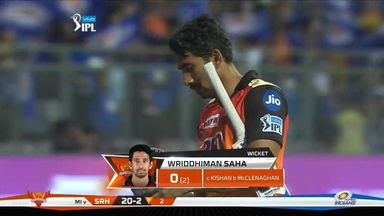 M23: MI vs SRH – Wriddhiman Saha Wicket