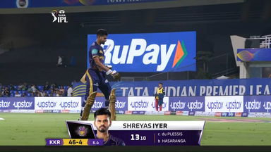 M06: RCB vs KKR – Shreyas Iyer Wicket