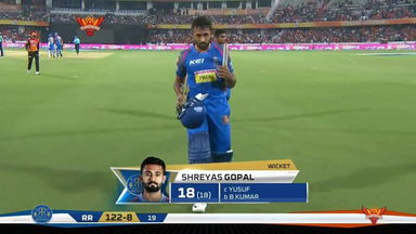 M04: SRH vs RR – Shreyas Gopal Wicket
