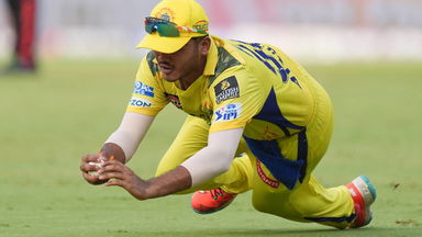 Ayush Mhatre's smart catch to dismiss Rutherford