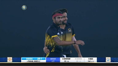 Syed Mushtaq Ali Trophy 2020-21, SF2 - Punjab vs Baroda: Fall of wickets