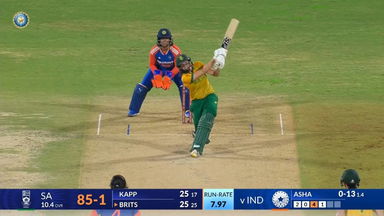 IND-W vs SA-W 2024, 1st T20I: Tazmin Brits Six