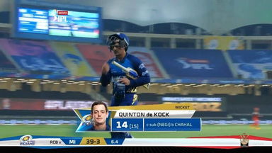 M10: RCB vs MI – Quinton de Kock Wicket