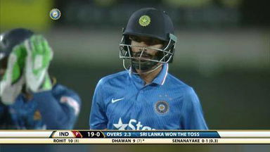 2ND T20I: IND vs SL – Shikhar Dhawan Six