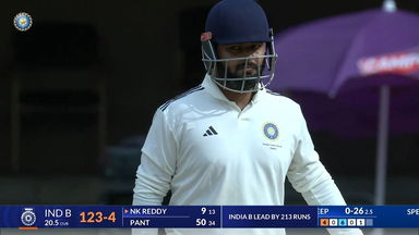 DULEEP TROPHY 2024, India A vs India B: Rishabh Pant's attacking knock of 61(47)