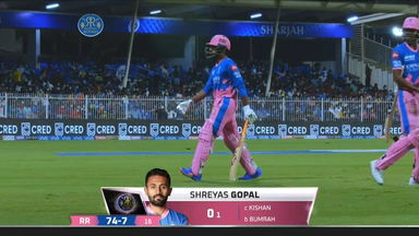 M51: RR vs MI – Shreyas Gopal Wicket