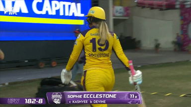 Wicket: Match 2, UP Warriorz vs Gujarat Giants, WPL 2026: Sophie Ecclestone Wicket