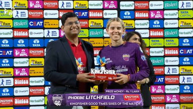 Kingfisher Good Times Sixes of the Match: Match 10, UP Warriorz vs Mumbai Indians, WPL 2026: Phoebe Litchfield