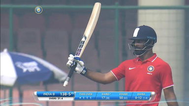India B vs India C - Hanuma Vihari's patient 76