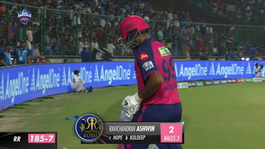 M56: DC vs RR  – Ravichandran Ashwin Wicket