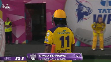 Wicket: Match 5, Royal Challengers Bengaluru vs UP Warriorz, WPL 2026: Shweta Sehrawat Wicket