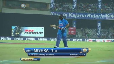 IND vs NZ 2016, 2nd ODI: Amit Mishra Wicket