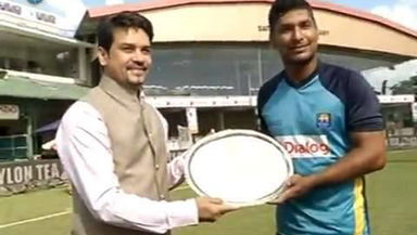 BCCI Secretary felicitates Kumar Sangakkara