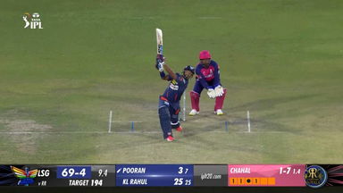 M04: RR vs LSG – Nicholas Pooran Six