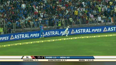 1ST T20I: IND vs SL – Danushka Gunathilaka Six