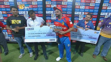 M23: KKR vs GL  – YES Bank Maximum Sixes – Suresh Raina