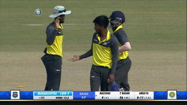 Syed Mushtaq Ali Trophy 2021-22, Maharashtra vs Goa: Fall of wickets