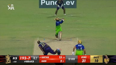 M36: KKR vs RCB – Dinesh Karthik Six