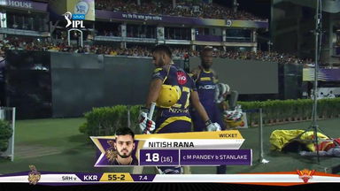 M10: KKR vs SRH – Nitish Rana Wicket