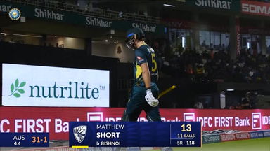IND vs AUS 2023-24, 1ST T20I: Matthew Short Wicket