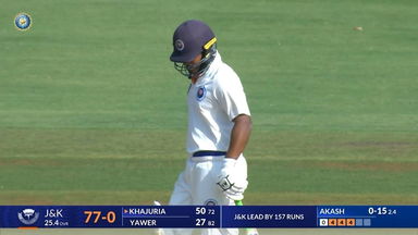 Ranji Trophy 2025, Baroda vs J & K: In-form Shubham Khajuria's solid 94(178)