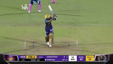 M30: RR vs KKR – Shreyas Iyer Six