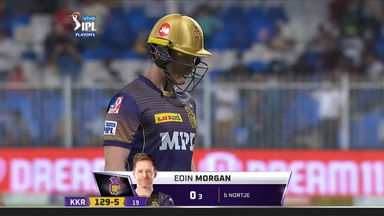 Q2: KKR vs DC – Eoin Morgan Wicket